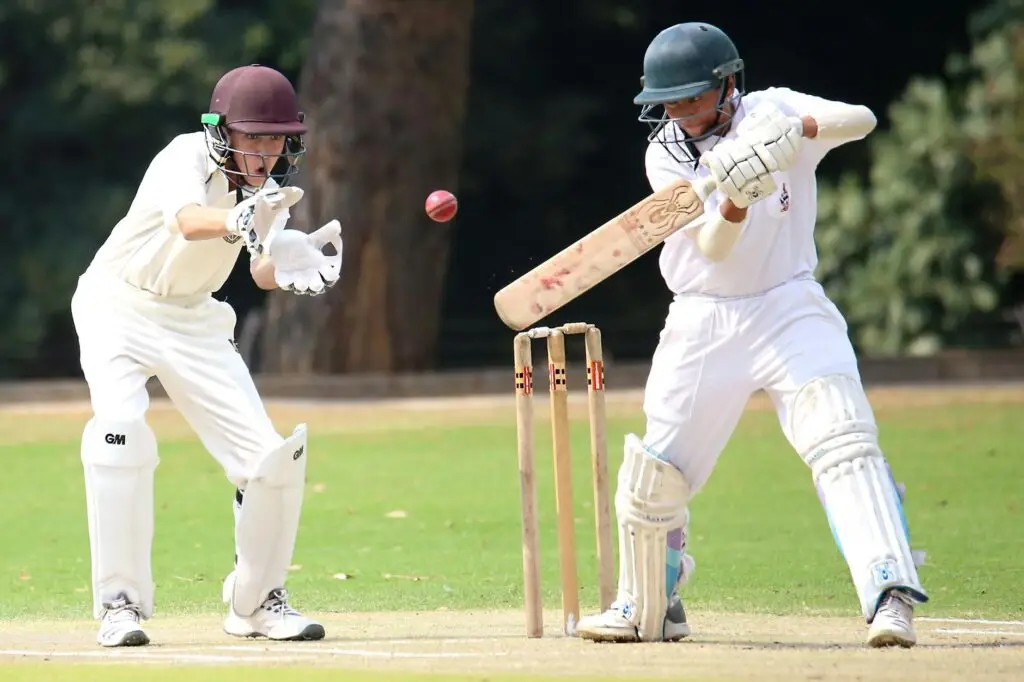 boys playing cricket